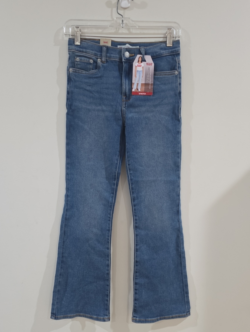 Girl's Levi's Jeans Sz 10 726 Flare High Rise Wide leg Opening Slim Through Tigh